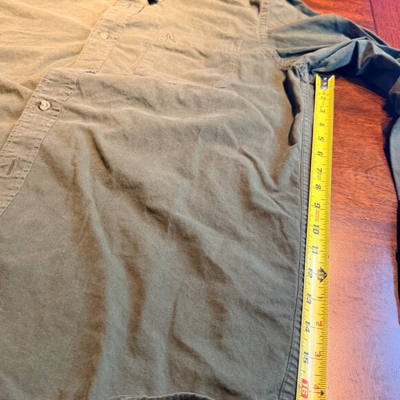EDDIE BAUER MENS LONG SLEEVE GREEN BUTTON UP COLLARED SHIRT - Picture 4 of 7